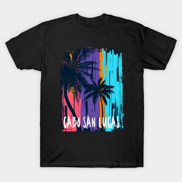 Cabo San Lucas Mexico Palm Tree Design T-Shirt by FilsonDesigns